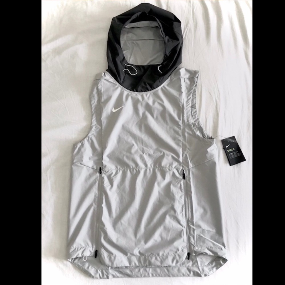 Nike Shield Grey Jacket Vest Hoodie sweatshirt